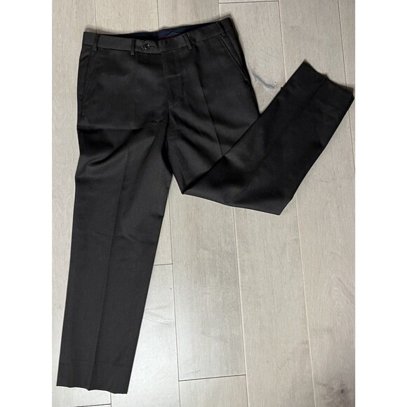 GRUPPO ARTIGIANI Men DRESS PANTS SIZE 34 X 29 WOOL Brown MADE IN ITALY - Picture 5 of 15